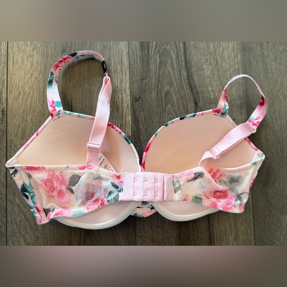 NWT Victoria’s Secret Very Sexy Push Up Bra Pink Floral Design Size 36 D - Picture 5 of 7